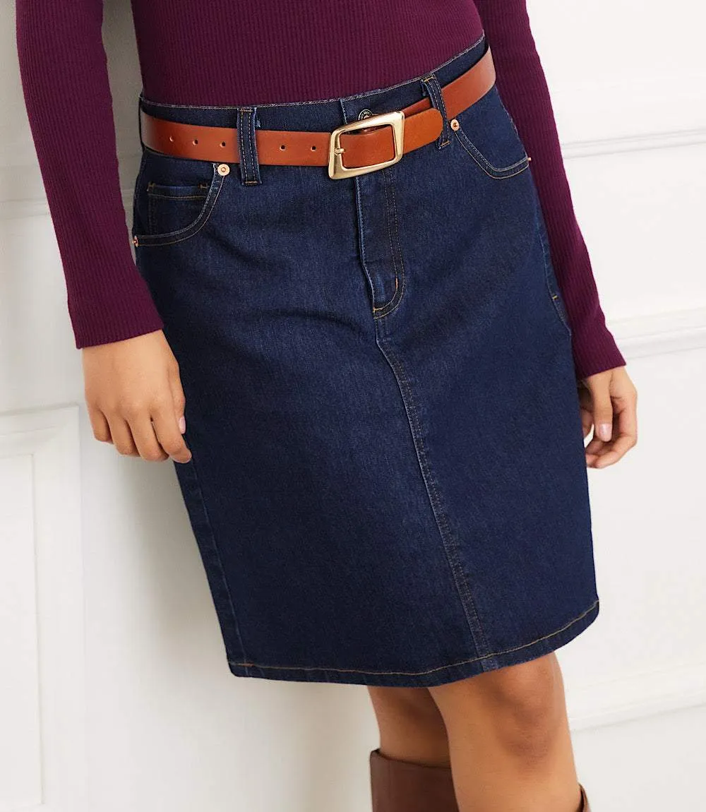 Denim Short Skirt sold by Karen Kane