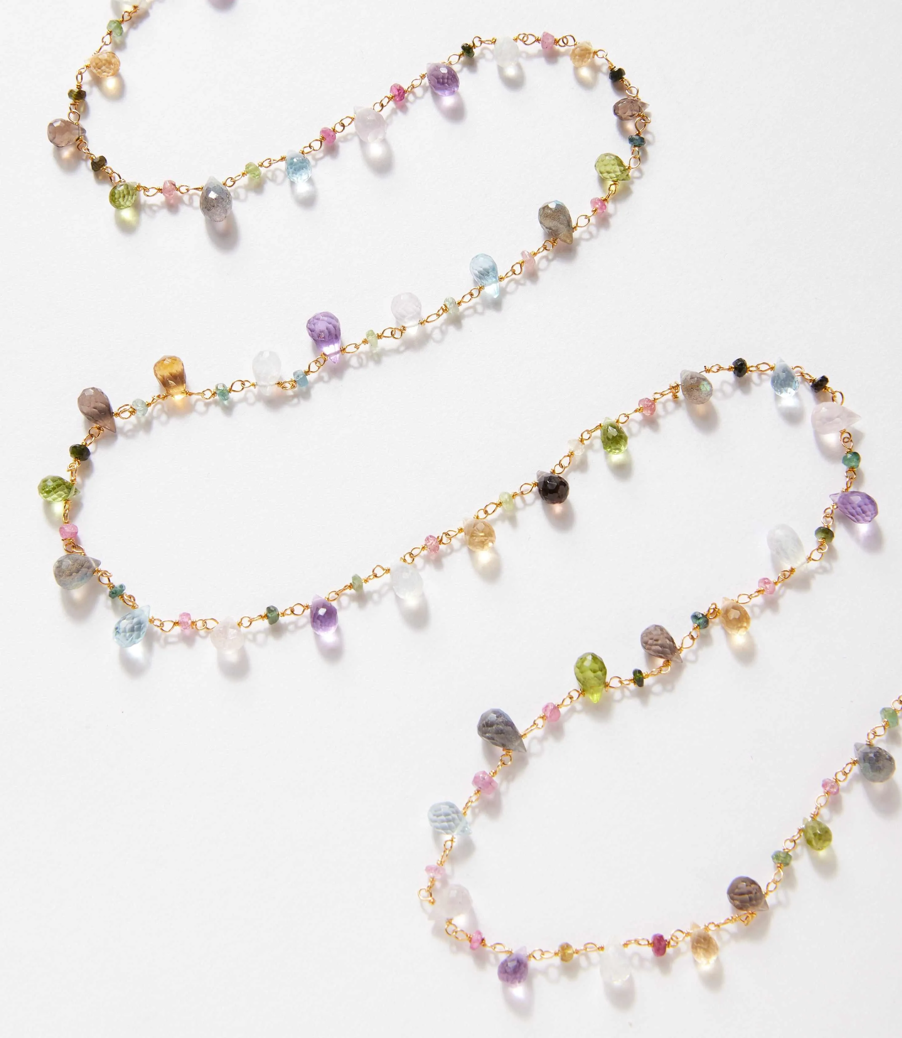 Long Mixed Gemstone Strand Necklace sold by Karen Kane
