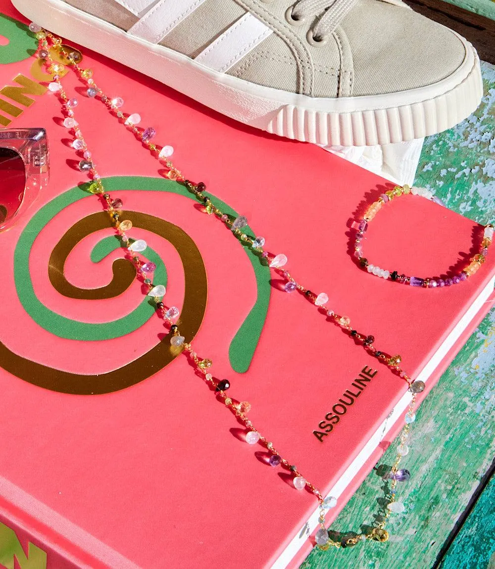 Long Mixed Gemstone Strand Necklace sold by Karen Kane product image thumbnail 2