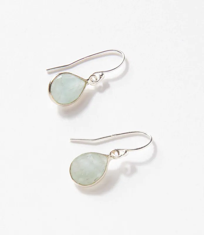 Faceted Aquamarine Teardrop Earrings sold by Karen Kane