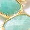 Rectangular Gemstone Bezel Earrings sold by Karen Kane product image thumbnail 3