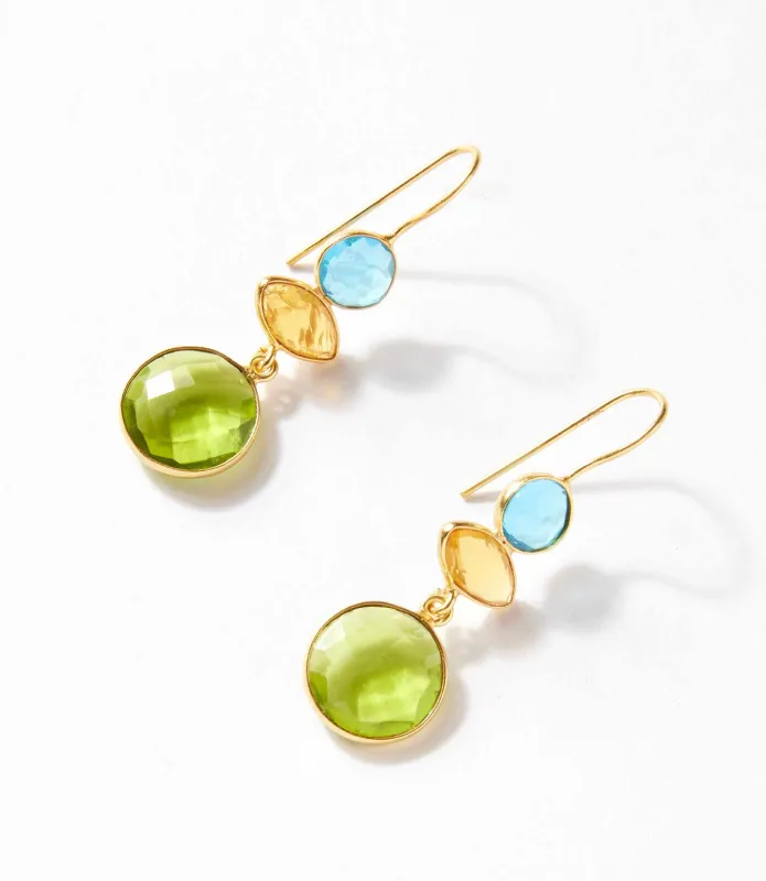 Multicolor Gem Earrings sold by Karen Kane