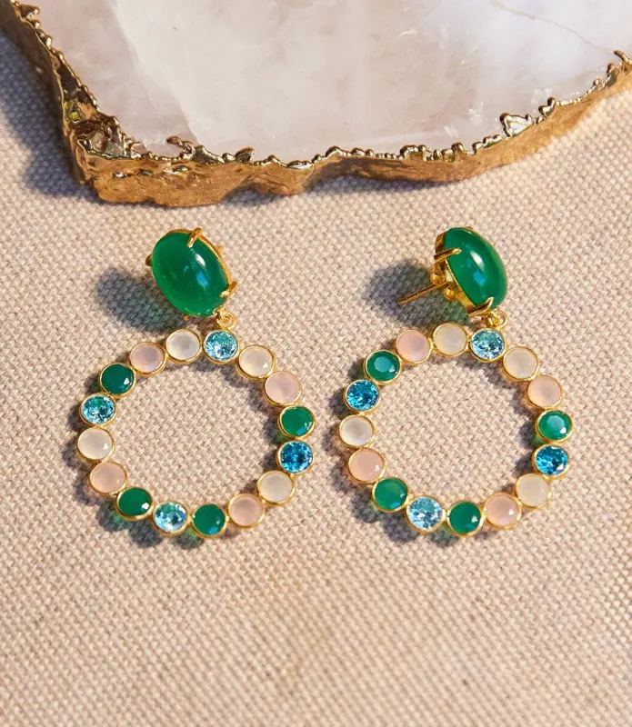 Gemstone Hoop Earrings sold by Karen Kane