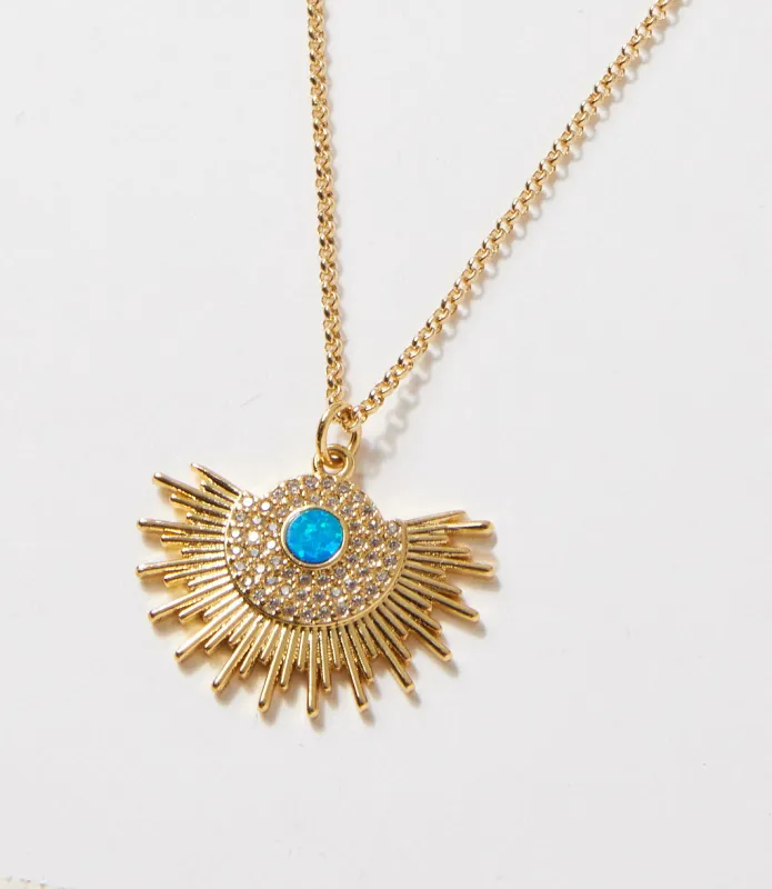 Opal Sunburst Necklace sold by Karen Kane