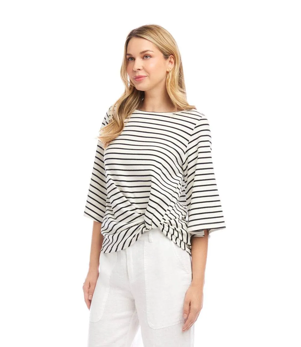 Stripe Flare Sleeve Pick-Up Top sold by Karen Kane product image thumbnail 3