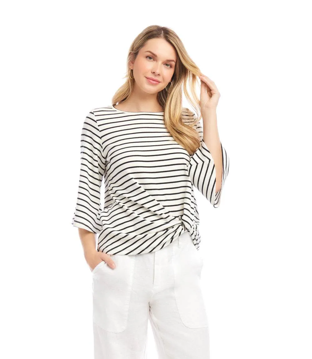 Stripe Flare Sleeve Pick-Up Top sold by Karen Kane product image thumbnail 2