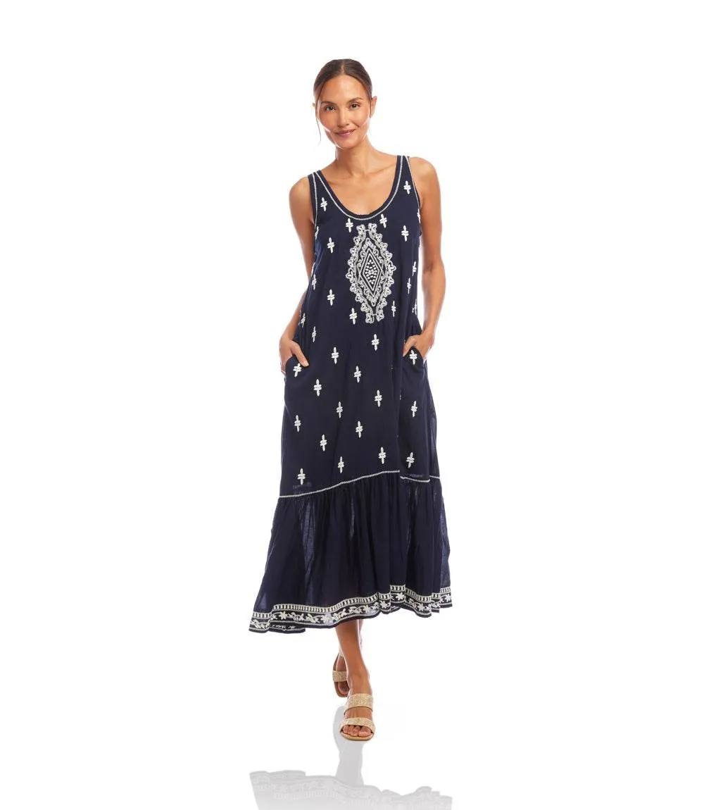 Embroidered Sleeveless Midi Dress sold by Karen Kane product image thumbnail 4