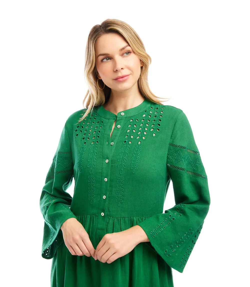 Flare Sleeve Embroidered Tiered Dress sold by Karen Kane product image thumbnail 5