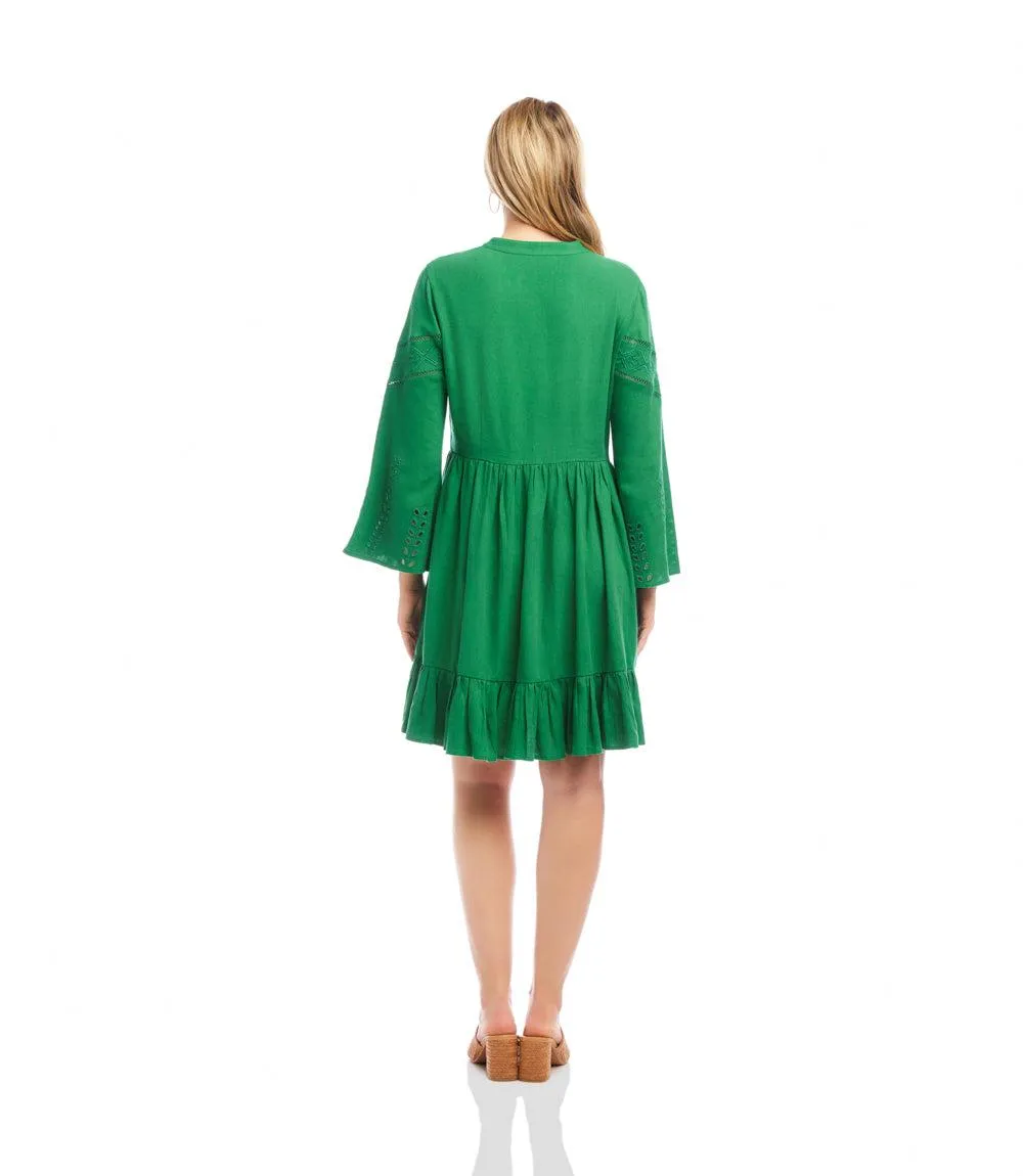 Flare Sleeve Embroidered Tiered Dress sold by Karen Kane product image thumbnail 4