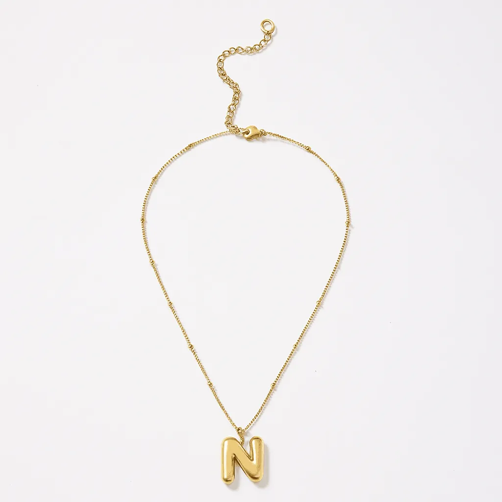 Gold Bubble Letter Charm Necklace sold by Karen Kane product image thumbnail 2