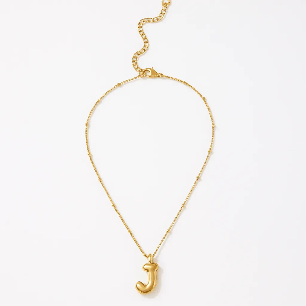 Gold Bubble Letter Charm Necklace sold by Karen Kane product image thumbnail 2