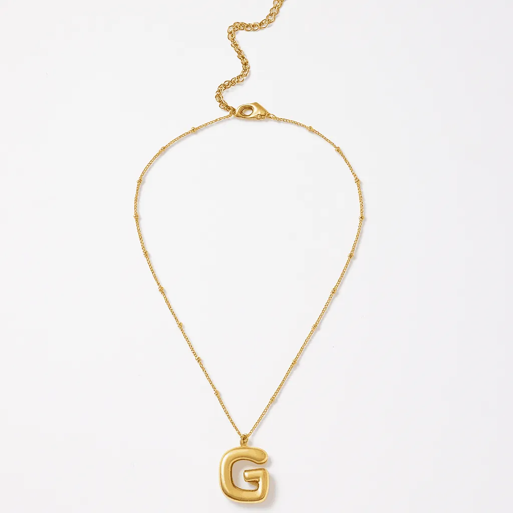 Gold Bubble Letter Charm Necklace sold by Karen Kane product image thumbnail 2