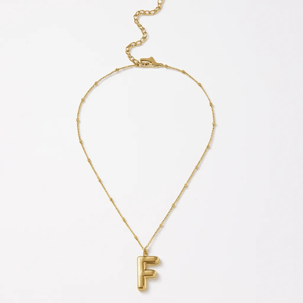 Gold Bubble Letter Charm Necklace sold by Karen Kane product image thumbnail 3