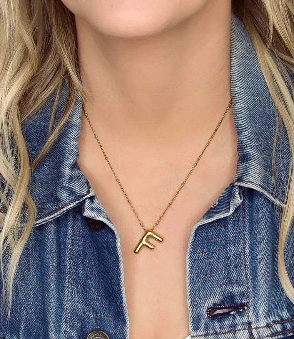 Gold Bubble Letter Charm Necklace sold by Karen Kane product image thumbnail 2