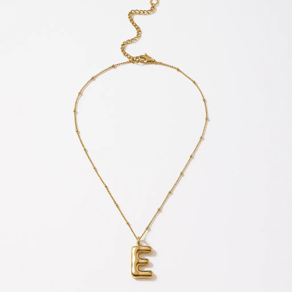 Gold Bubble Letter Charm Necklace sold by Karen Kane product image thumbnail 2