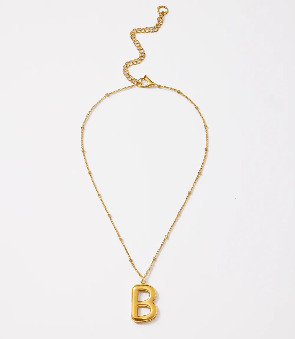Gold Bubble Letter Charm Necklace sold by Karen Kane product image thumbnail 2