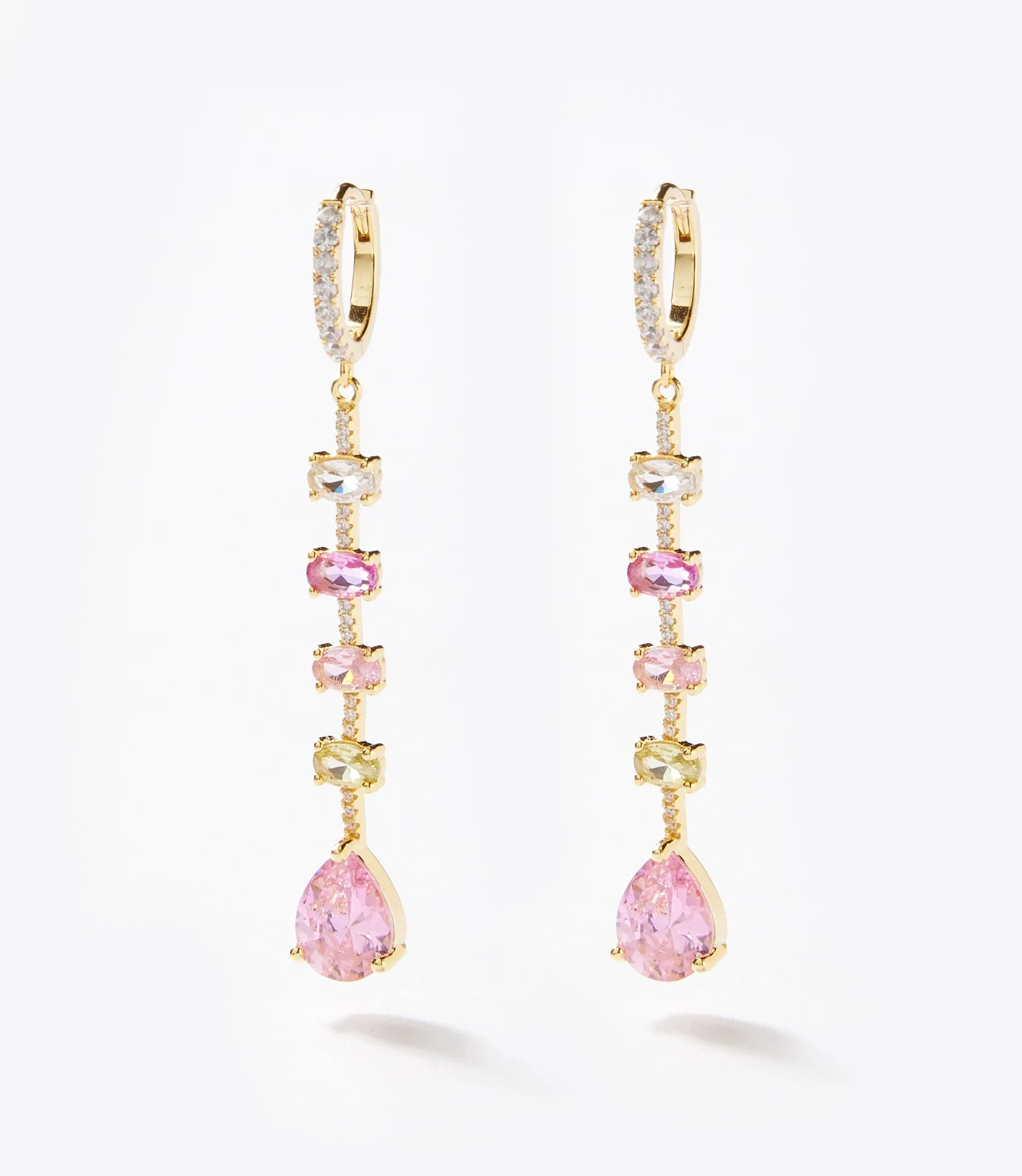 Multi Gemstone Drop Earrings sold by Karen Kane