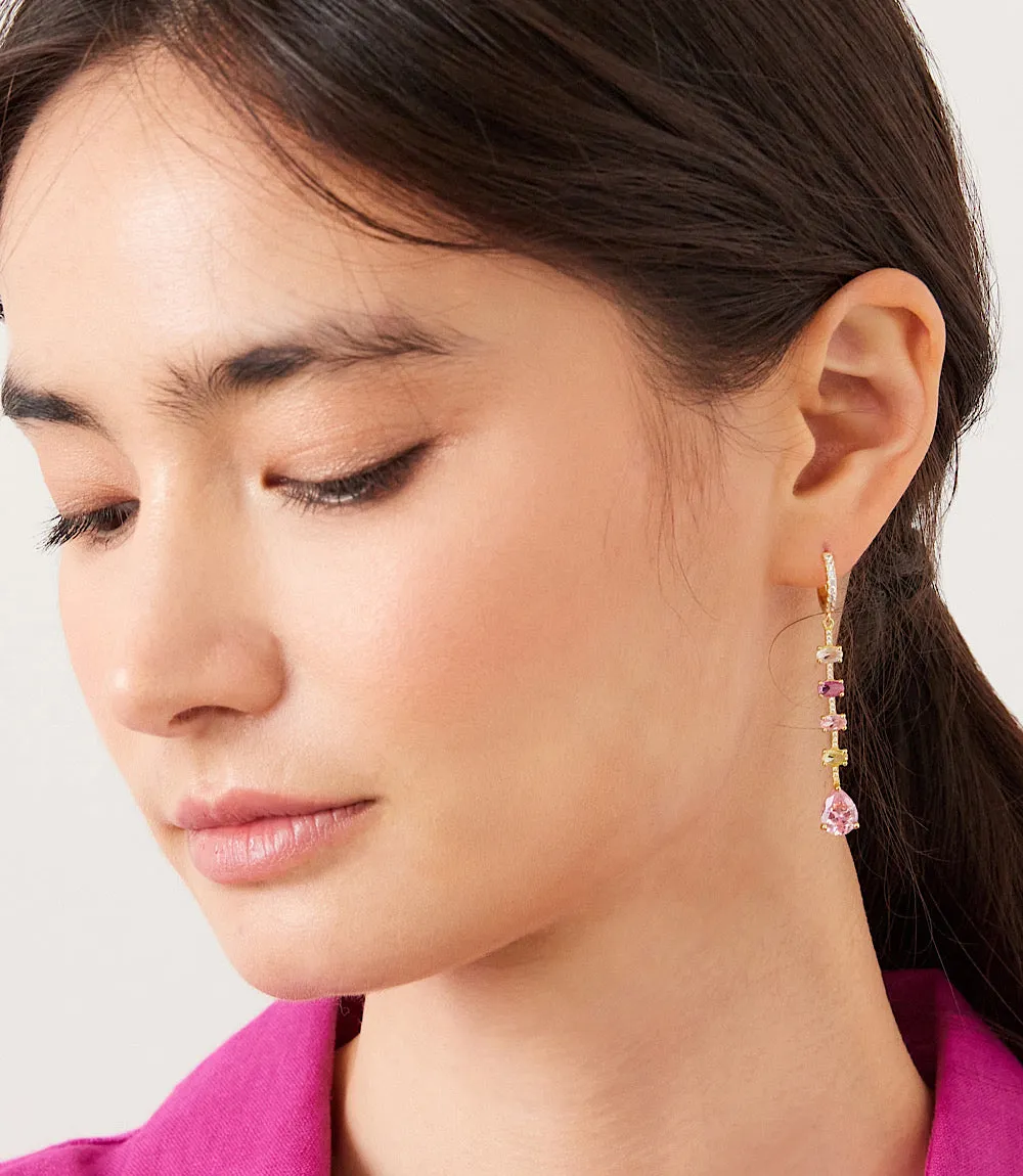 Multi Gemstone Drop Earrings sold by Karen Kane product image thumbnail 2