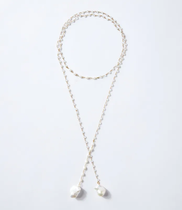 Pearl And Moonstone Necklace sold by Karen Kane