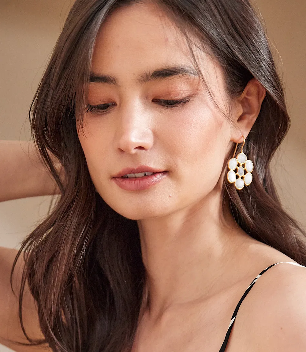 Gemstone Flower Earrings sold by Karen Kane product image thumbnail 5