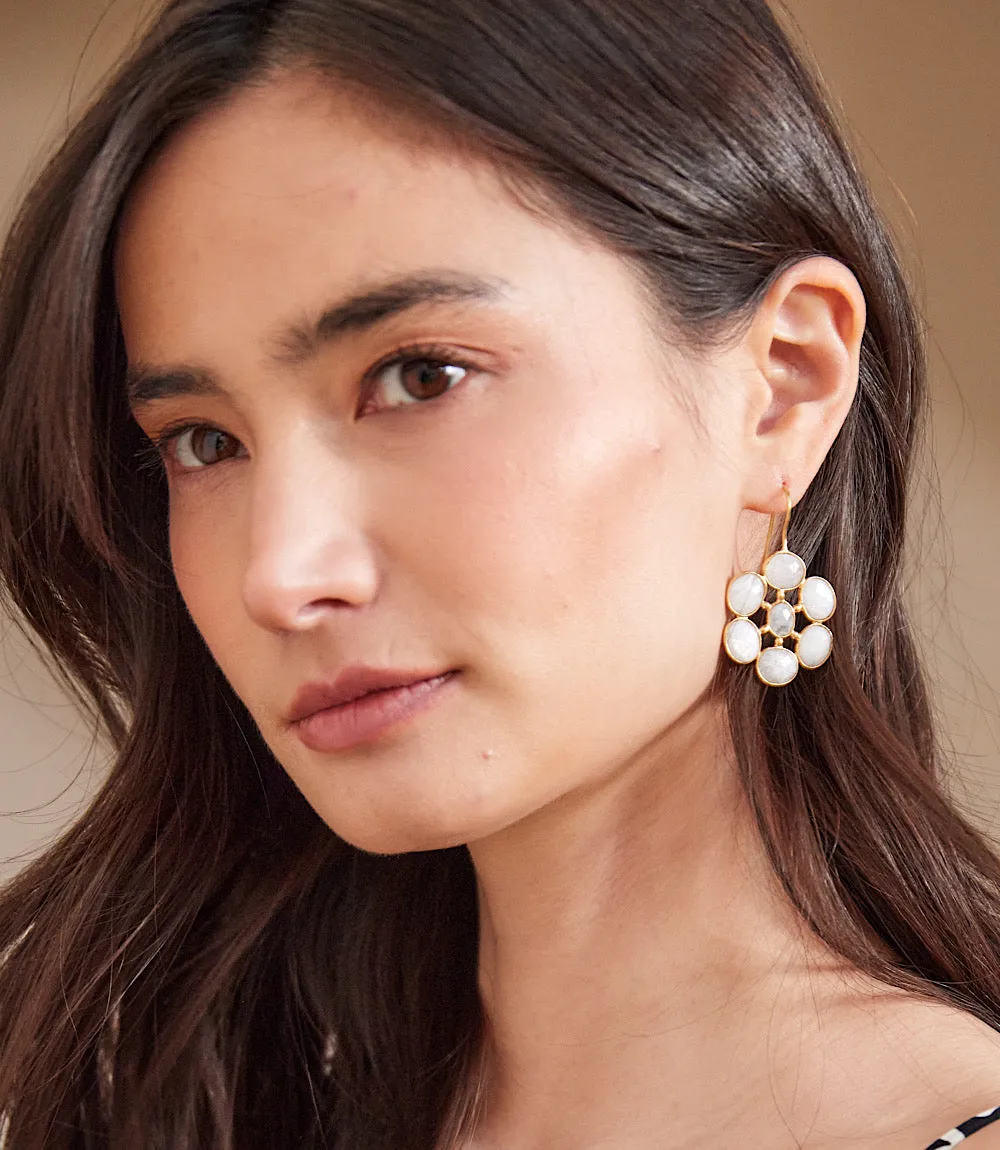 Gemstone Flower Earrings sold by Karen Kane