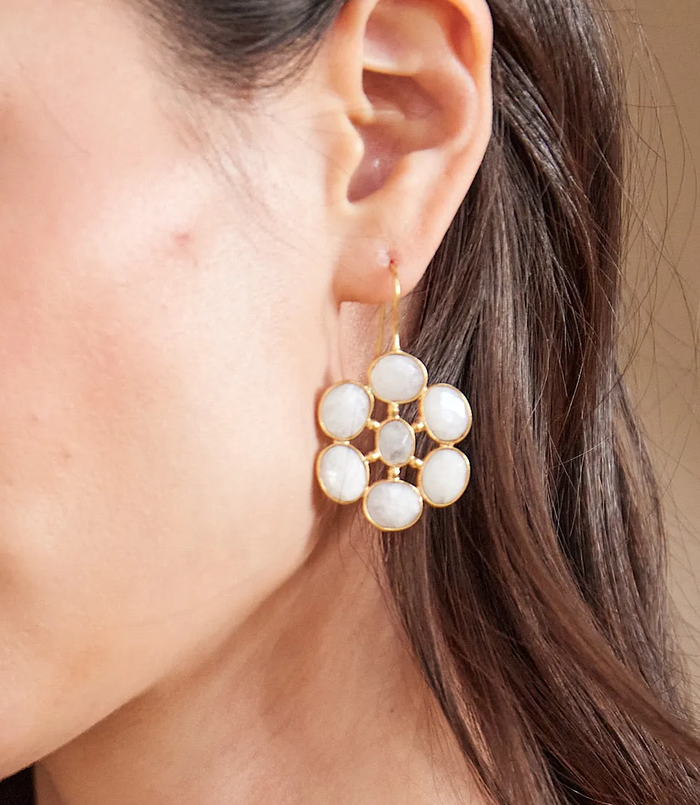 Gemstone Flower Earrings sold by Karen Kane product image thumbnail 4