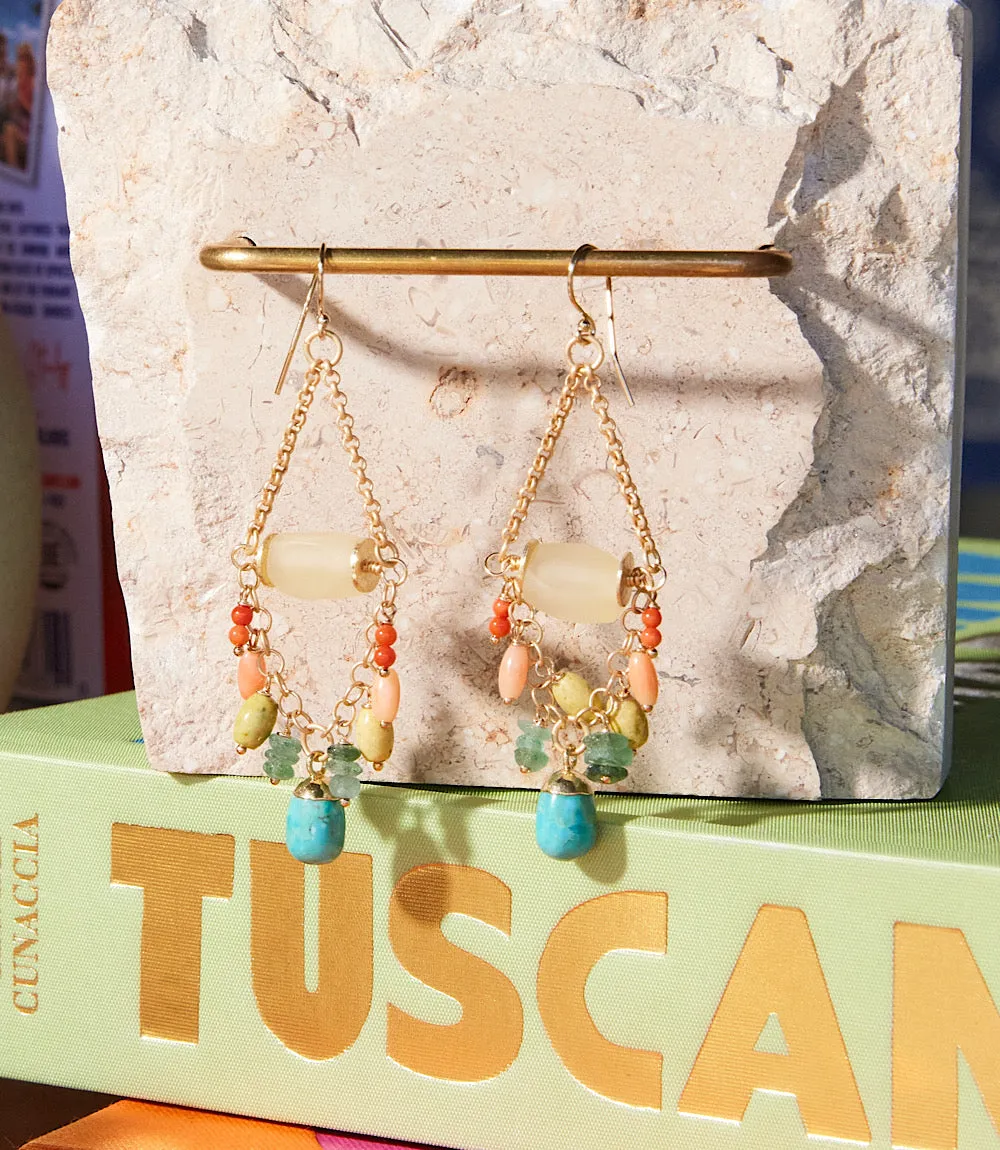 Turquoise Charm Cluster Earrings sold by Karen Kane product image thumbnail 2