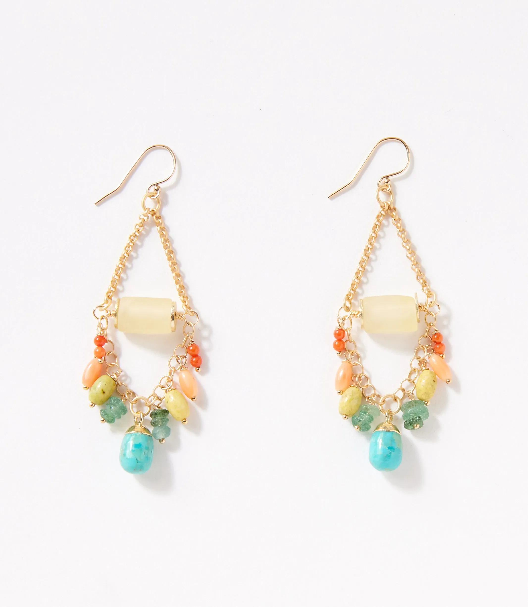 Turquoise Charm Cluster Earrings sold by Karen Kane product image thumbnail 3