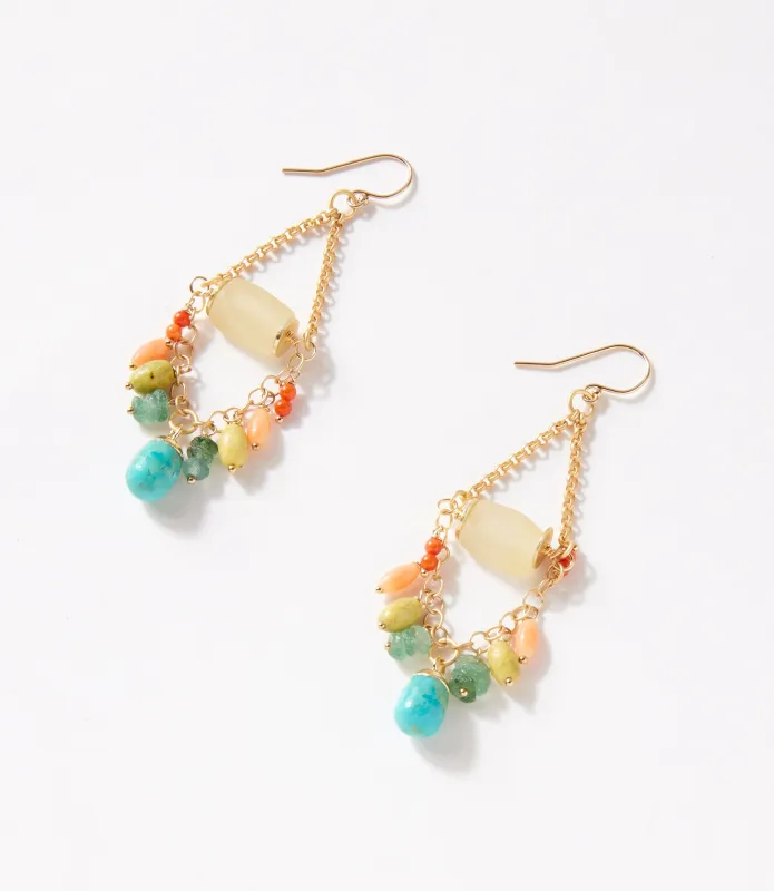 Turquoise Charm Cluster Earrings sold by Karen Kane