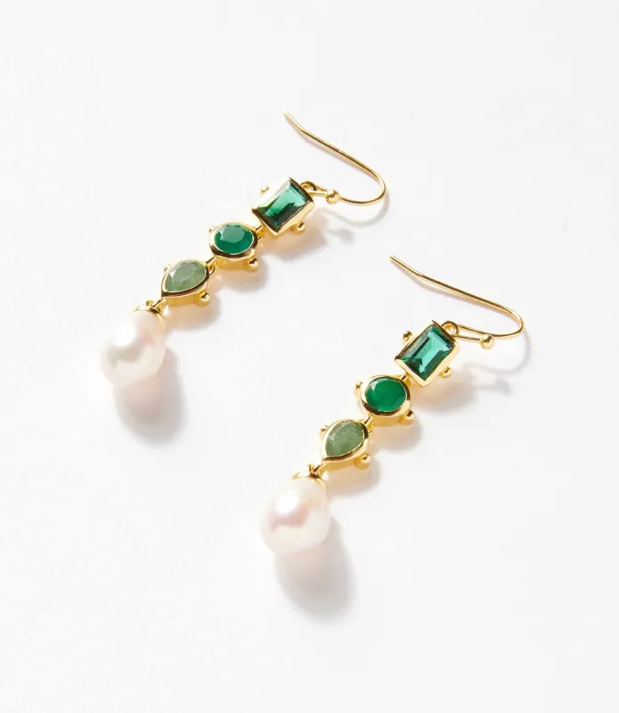 Multi Gemstone Drop Earrings sold by Karen Kane