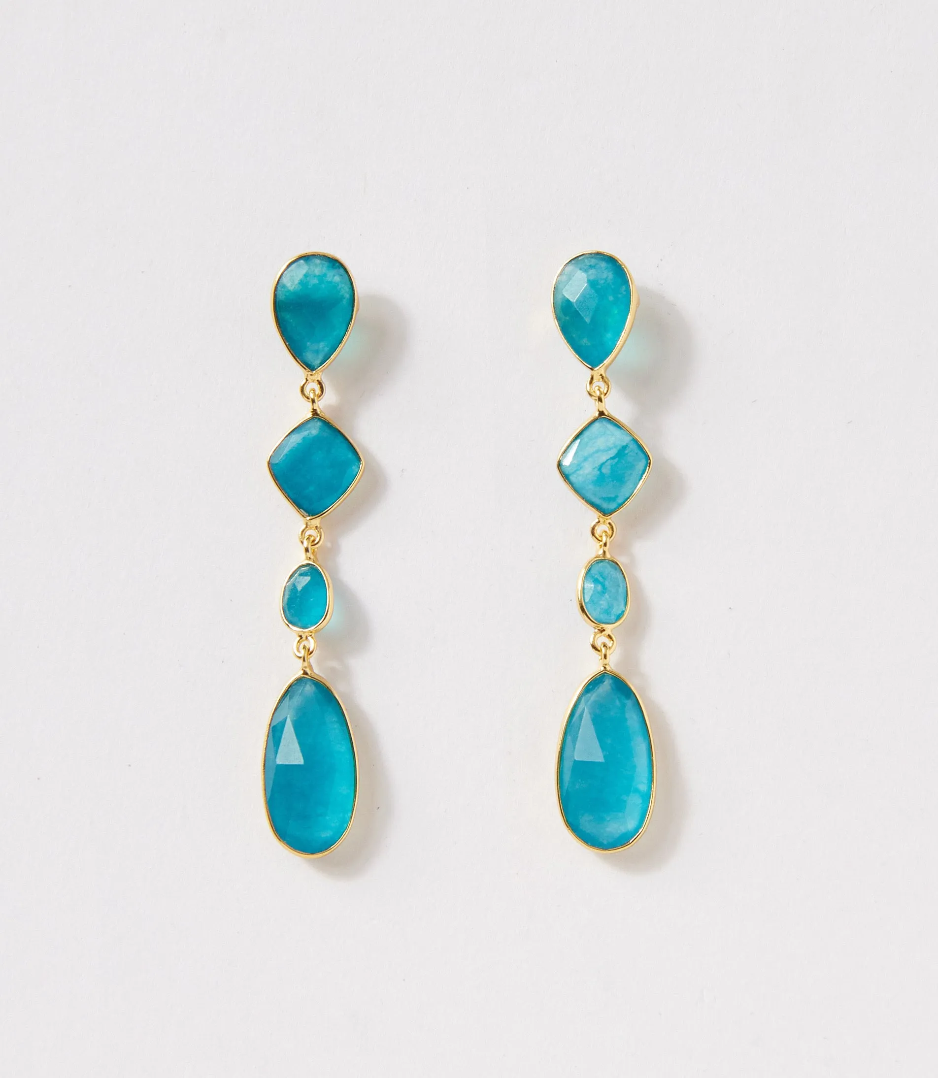 Mixed Gemstone Strand Earrings sold by Karen Kane