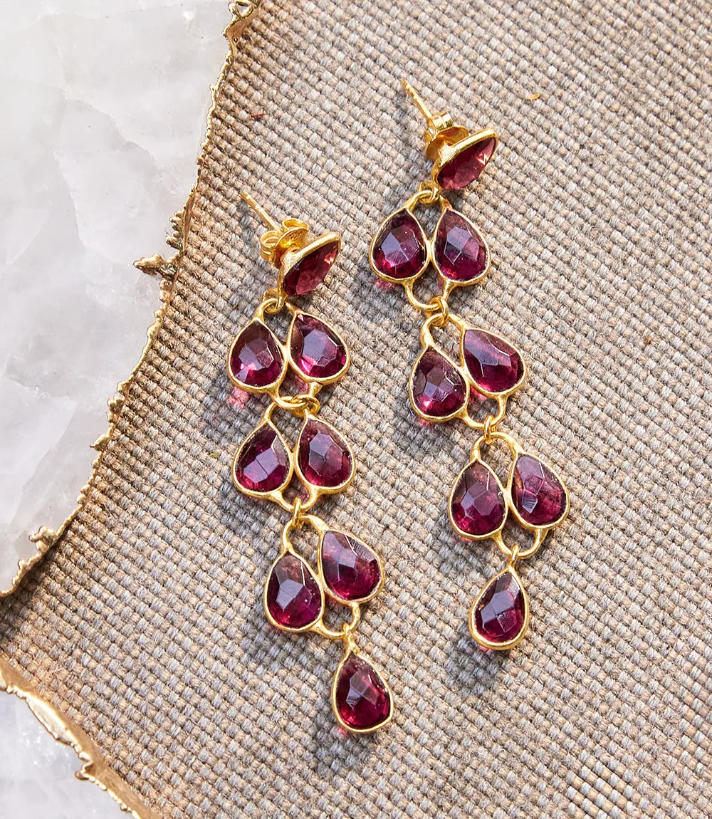 Feather Drop Gemstone Earrings sold by Karen Kane product image thumbnail 2