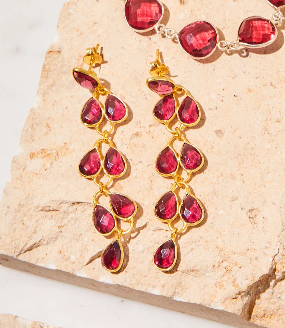 Feather Drop Gemstone Earrings sold by Karen Kane product image thumbnail 3