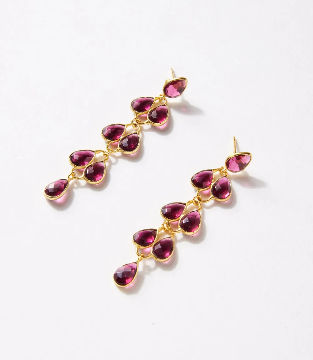 Feather Drop Gemstone Earrings sold by Karen Kane product image thumbnail 4