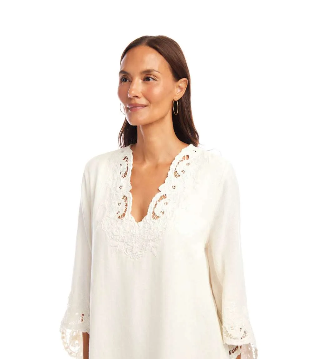 Bracelet Sleeve Embroidered Asymmetric Top sold by Karen Kane product image thumbnail 4