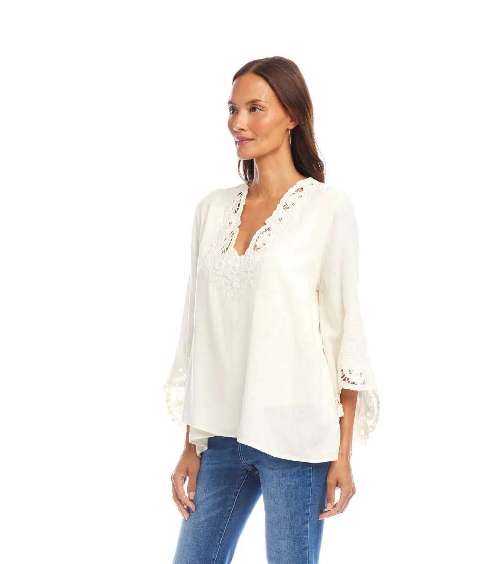 Bracelet Sleeve Embroidered Asymmetric Top sold by Karen Kane product image thumbnail 3