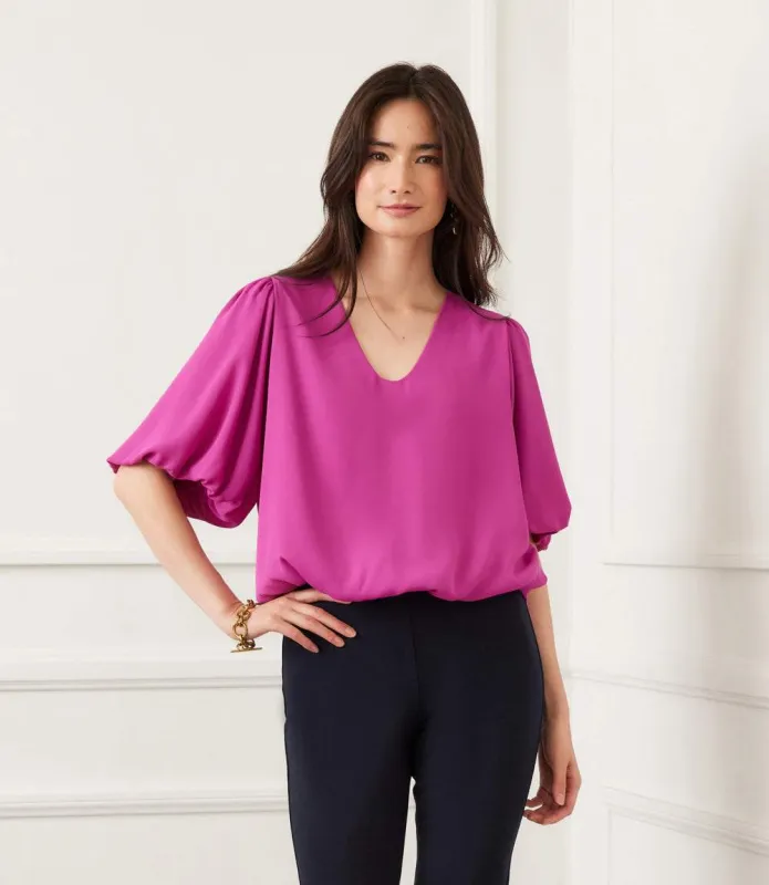 Puff Sleeve Top sold by Karen Kane