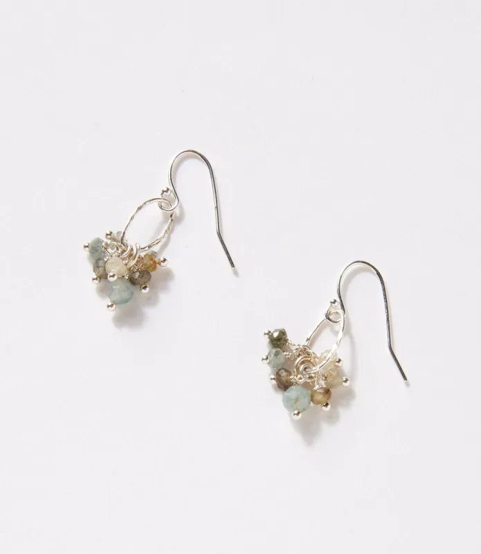 Gemstone Cluster Earrings sold by Karen Kane