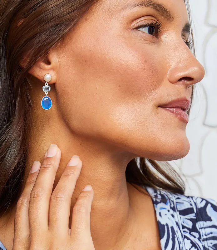 Pearl And Gemstone Drop Earrings sold by Karen Kane