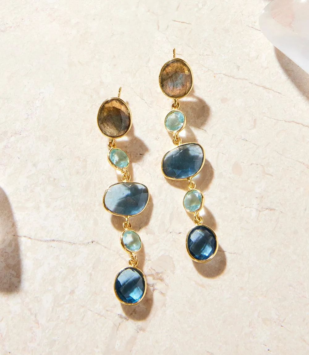 Mixed Gemstone Strand Earrings sold by Karen Kane product image thumbnail 5