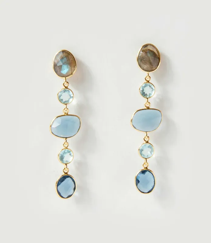 Mixed Gemstone Strand Earrings sold by Karen Kane