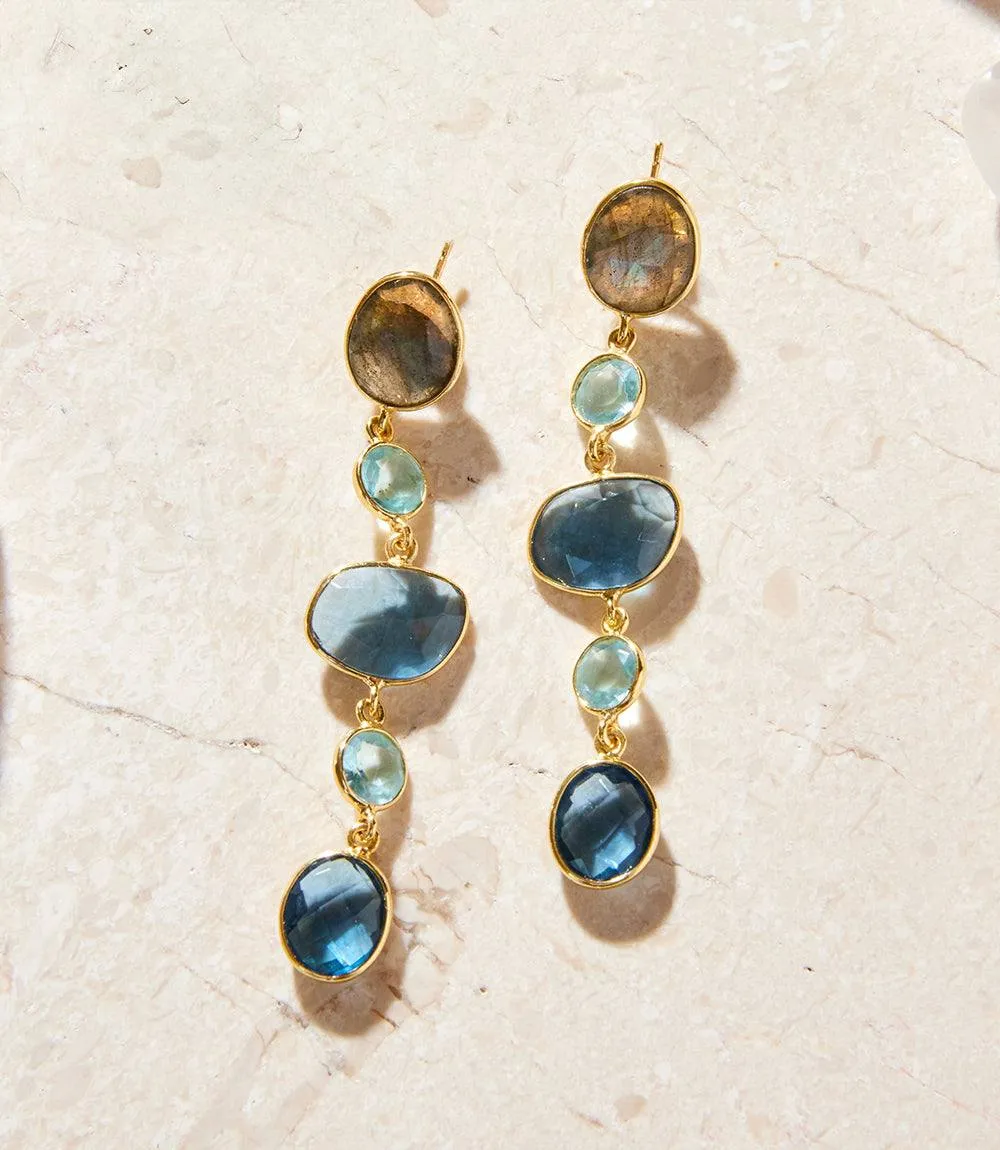 Mixed Gemstone Strand Earrings sold by Karen Kane product image thumbnail 3