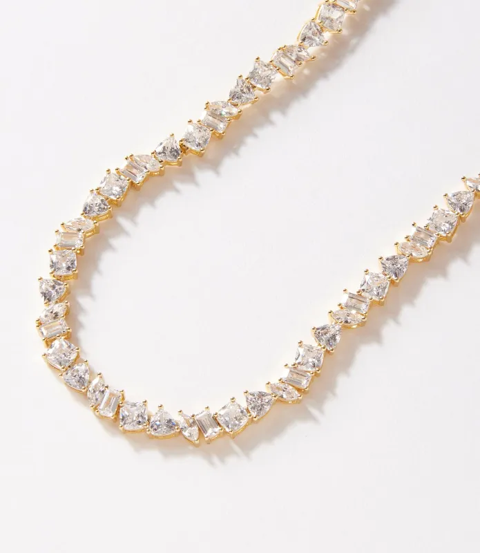 Multi Shaped Tennis Necklace sold by Karen Kane