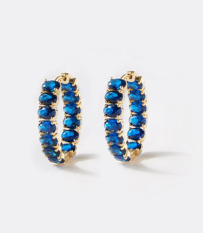 Gemstone Hoop Earrings sold by Karen Kane