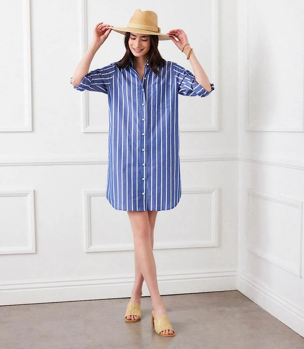 Roll Tab Stripe Shirtdress sold by Karen Kane product image thumbnail 3