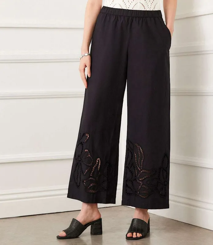 Cutout Embroidery Pants sold by Karen Kane
