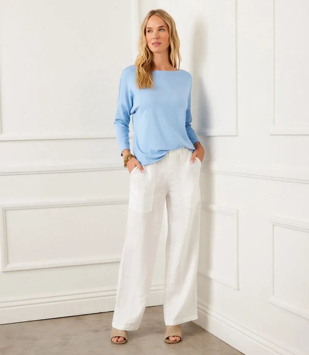 Linen Wide-Leg Trousers sold by Karen Kane