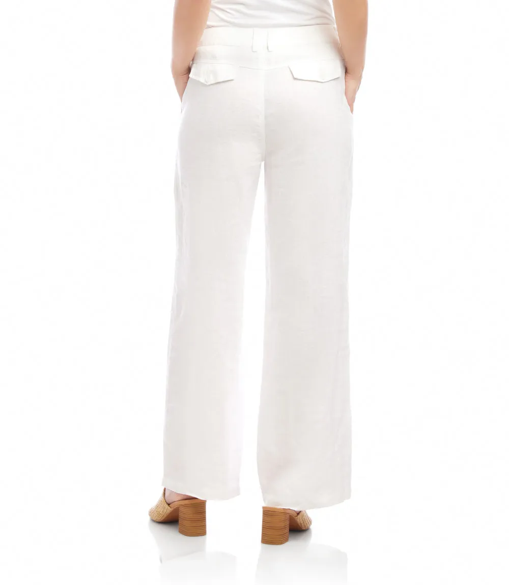 Linen Wide-Leg Trousers sold by Karen Kane product image thumbnail 4
