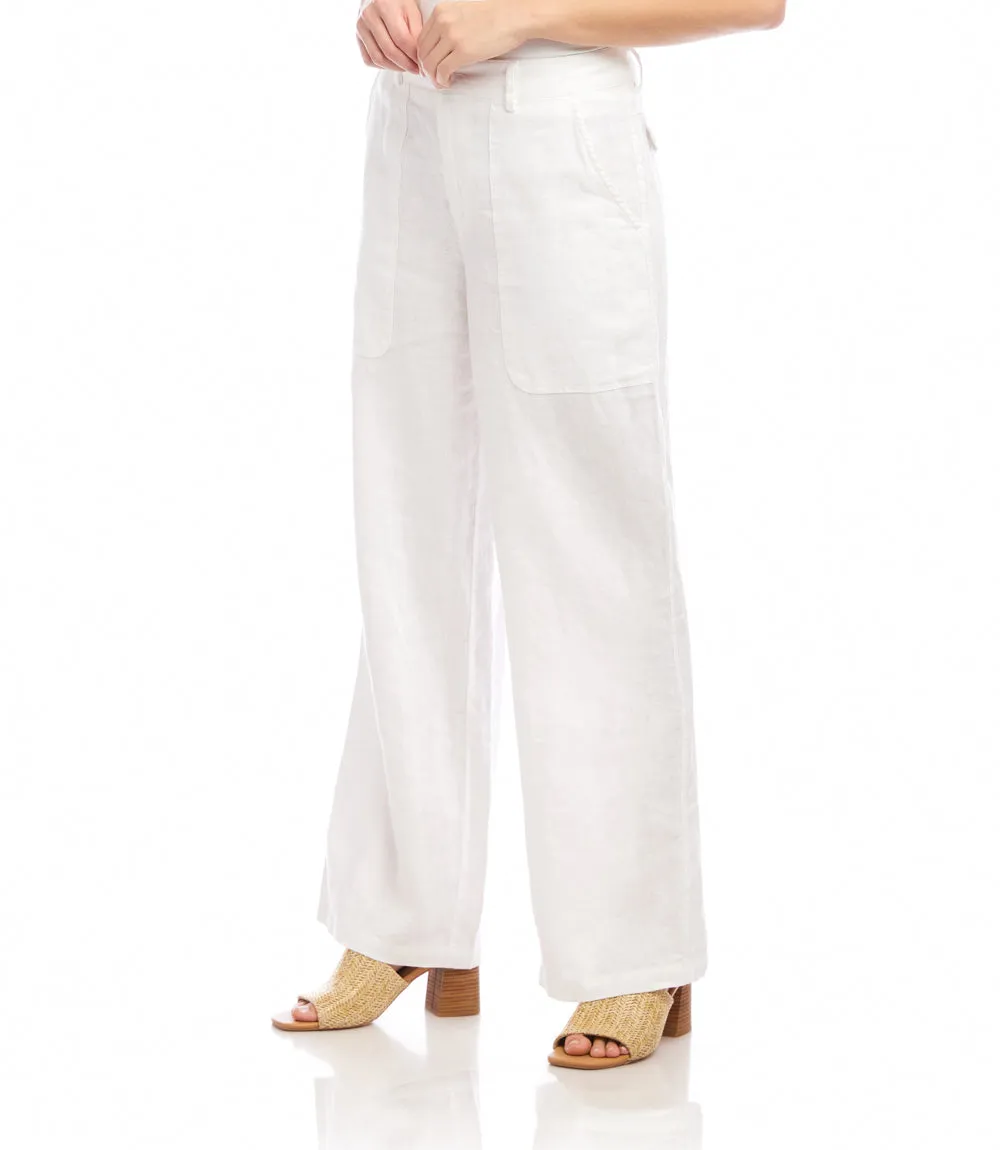 Linen Wide-Leg Trousers sold by Karen Kane product image thumbnail 2