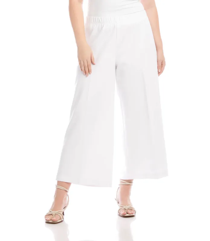 Plus Size Cropped Wide-Leg Pants sold by Karen Kane